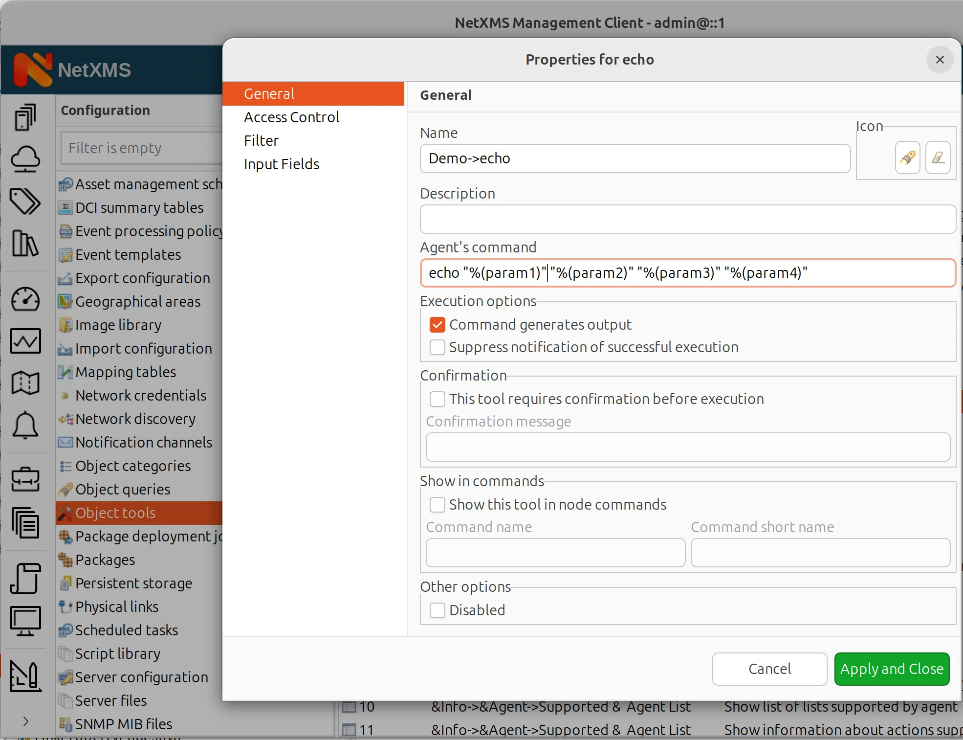 Quotation marks were added to the Agent’s command parameters so the parameters with the space would be correctly handled