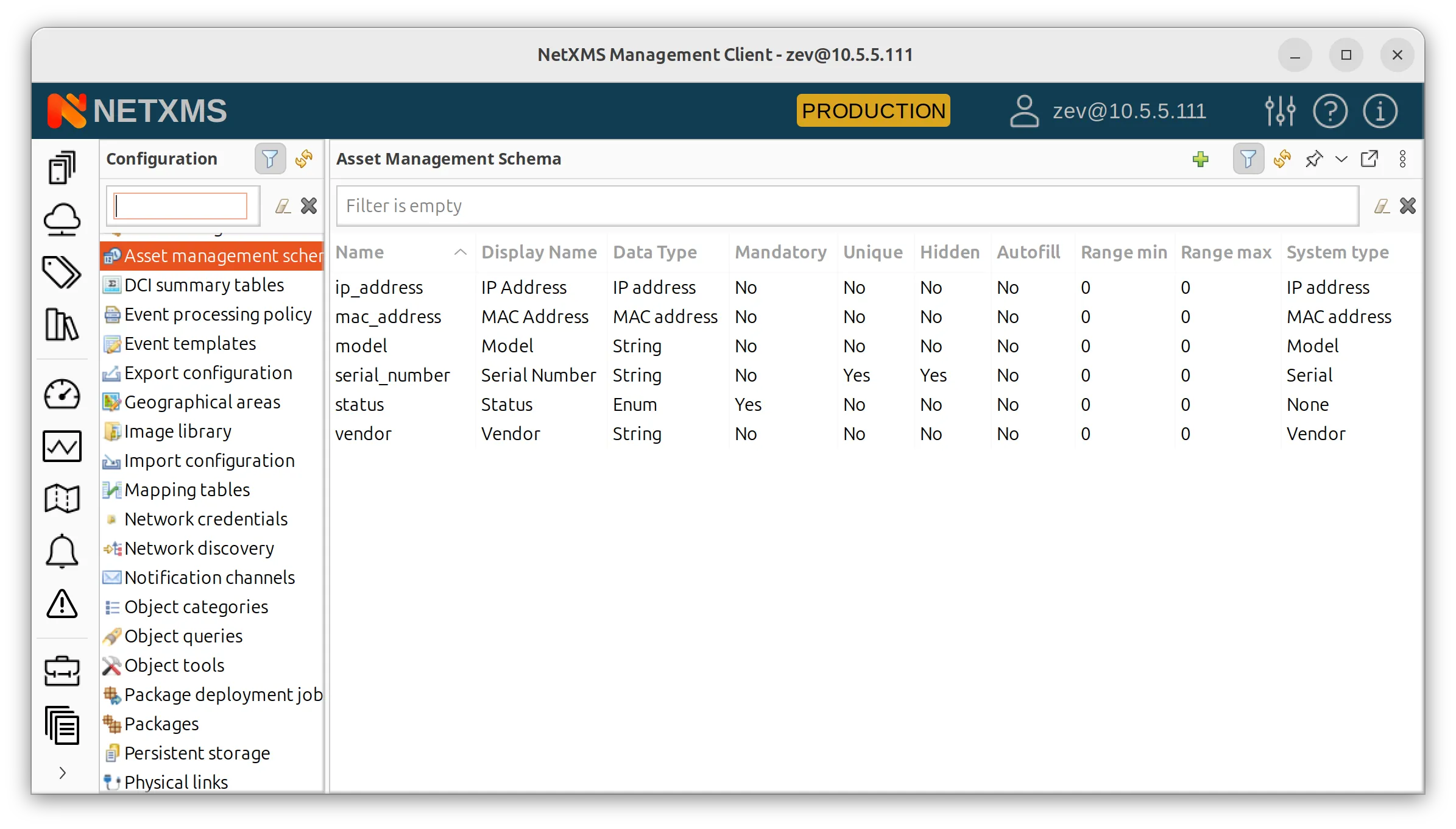 Linking an asset to a monitored node in NetXMS
